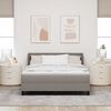 vidaXL Lit &agrave; ressorts avec matelas Taupe 160 x 200 cm tissu