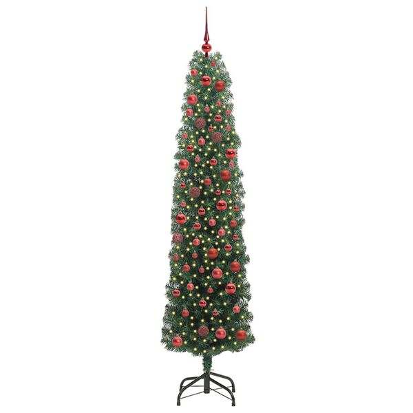 vidaXL Sapin de No&euml;l artificiel Vert 180 cm PVC et acier et plastique