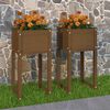 vidaXL Jardinières 2 pcs Marron miel 40x40x81 cm Bois massif de pin