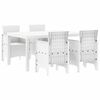 vidaXL Ensemble de salle à manger pour jardin 5 pcs Blanc Rattan Polt