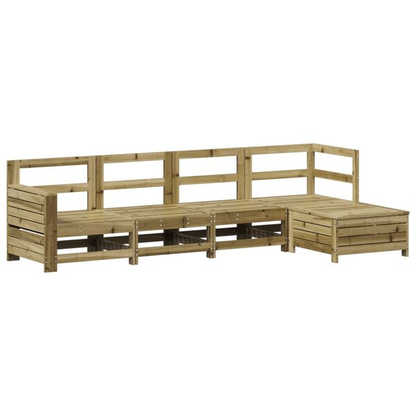 vidaXL Salon de jardin 5 pcs bois de pin impr&eacute;gn&eacute;