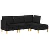 vidaXL Canap&eacute; modulaire avec rangement 4 pcs Noir Tissu