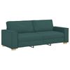 vidaXL Canap&eacute; 3 pcs Vert fonc&eacute; 220 x 80 x 84 cm Tissu en lin m&eacute;lang&eacute;