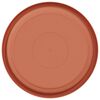 vidaXL Plateau &agrave; fleurs rond 24 pcs Rouge brique &Oslash; 23,5 x 2,5 cm
