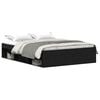 vidaXL Cadre de lit sans matelas ch&ecirc;ne noir 140 x 190 cm bois d'ing&eacute;nierie