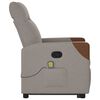 vidaXL Fauteuil inclinable de massage Taupe Tissu