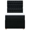 vidaXL Sommier &agrave; lattes de lit et matelas Noir 80x200 cm Tissu
