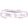 vidaXL Cadre de lit sans matelas gris b&eacute;ton 90x190cm bois d'ing&eacute;nierie
