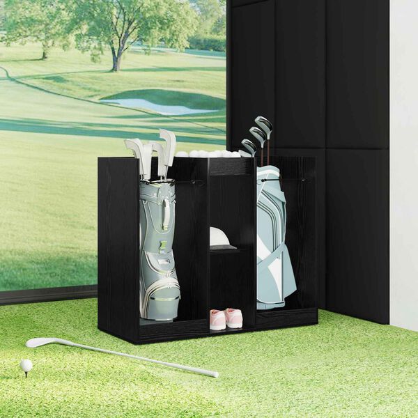 vidaXL Armoire de Golf Uni Ch&ecirc;ne noir 102 x 45 x 85,5 cm