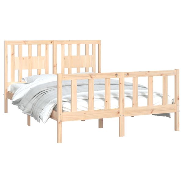vidaXL Cadre de lit sans matelas bois massif de pin 140x200 cm