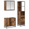 vidaXL Ensemble de mobilier de salle de bain 3 pi&egrave;ces Bois Ancien