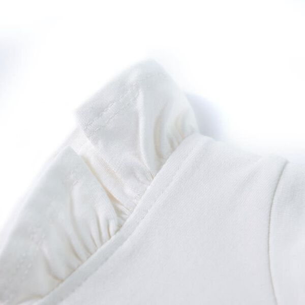 T-shirt enfants avec manches &agrave; volants &eacute;cru 116