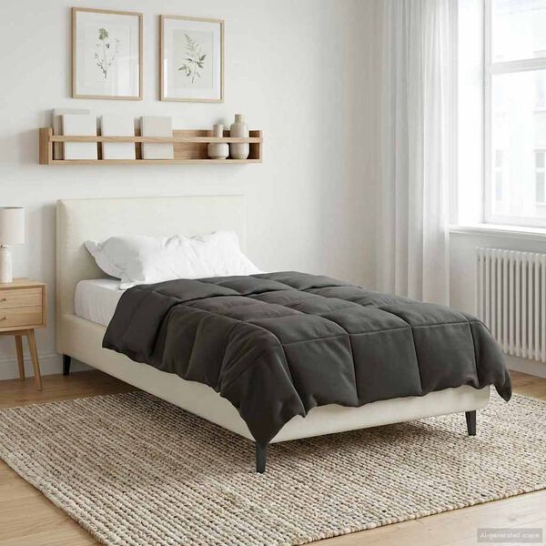 vidaXL Duvet complet toute l'ann&eacute;e Anthracite 140 x 220 cm Microfibre
