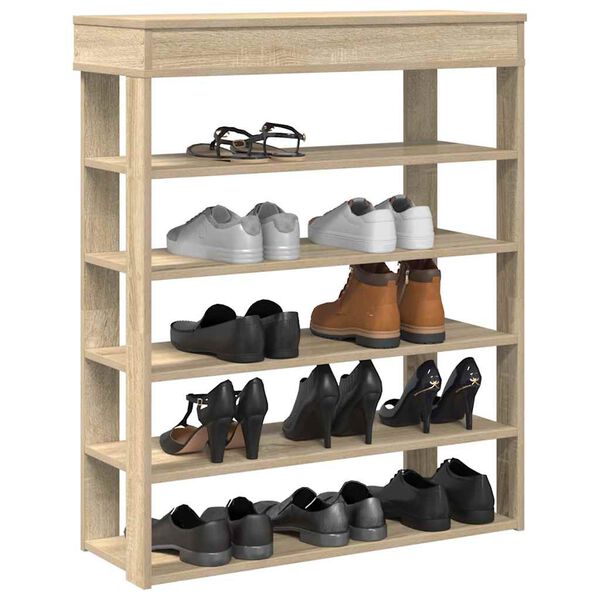 vidaXL Étagère à chaussures chêne sonoma 80x30x98 cm bois d'ingénierie