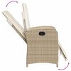vidaXL Ensemble &agrave; manger de jardin et coussins 9 pcs beige Poly rotin