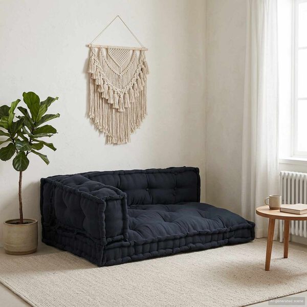 vidaXL Coussin de canap&eacute; sur palette 3 pcs Anthracite 120 x 80 x 38 cm