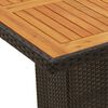 vidaXL Table de jardin et dessus en bois d'acacia noir résine tressée