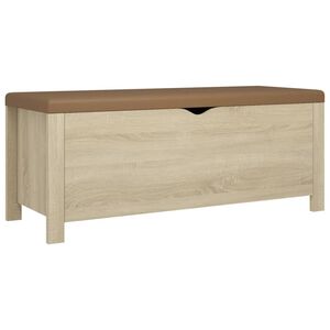 vidaXL Bo&icirc;te de rangement coussin Ch&ecirc;ne sonoma 105x40x45 cm Agglom&eacute;r&eacute;