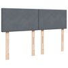 vidaXL Sommier à lattes de lit et matelas Gris foncé 140x200cm Velours