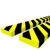 vidaXL Protecteurs d'angle 2 pcs Jaune et noir 6x2x101,5 cm PU