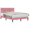 vidaXL Cadre de lit avec t&ecirc;te de lit Rose 160 x 200 cm Velours