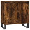 vidaXL Armoire de bain ch&ecirc;ne fum&eacute; 58x33x60 cm bois d'ing&eacute;nierie