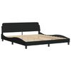 vidaXL Cadre de lit sans matelas noir 180x200 cm tissu