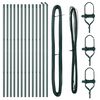 vidaXL Poteaux de clôture 13 pcs Vert Ø32mm 210 cm Acier galvanisé