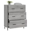 vidaXL Buffet sonoma gris 69,5x34x90 cm bois d'ing&eacute;nierie