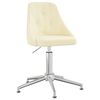 vidaXL Chaise pivotante de salle &agrave; manger Cr&egrave;me Tissu