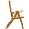 vidaXL Chaises pliables de jardin lot de 4 bois d'acacia et textil&egrave;ne