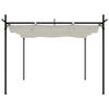 vidaXL Pergola avec toit r&eacute;tractable cr&egrave;me 295x292x230 cm