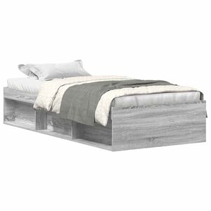 vidaXL Cadre de lit sans matelas sonoma gris 90x200 cm