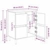 vidaXL Buffets 3 pcs Ch&ecirc;ne noir 60 x 35 x 70 cm Bois d'ing&eacute;nierie