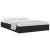 vidaXL Lit de Rangement avec matelas Noir 135 x 190 cm tissu