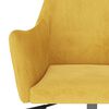 vidaXL Chaises &agrave; manger pivotantes lot de 2 jaune moutarde velours