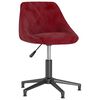 vidaXL Chaises &agrave; manger pivotantes lot de 2 rouge bordeaux velours