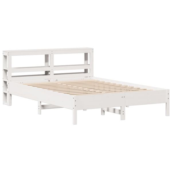 vidaXL Cadre de lit sans matelas blanc 150x200 cm bois de pin massif