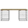 vidaXL Banc de jardin design gabion 103x31x42 cm bois de pin impr&eacute;gn&eacute;
