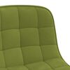 vidaXL Chaise pivotante de salle &agrave; manger Vert clair Velours