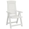 vidaXL Chaises inclinables de jardin lot de 2 blanc PP