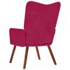 vidaXL Chaise de relaxation Rouge bordeaux Velours