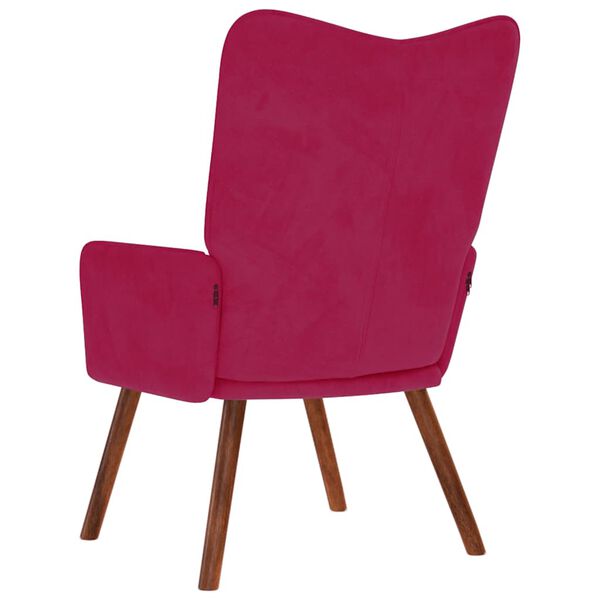 vidaXL Chaise de relaxation Rouge bordeaux Velours