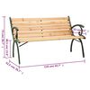 vidaXL Banc de jardin 116 cm Fonte et bois massif de sapin