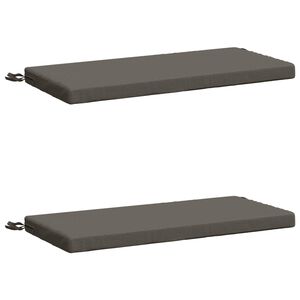 vidaXL Coussins de banc 2 pi&egrave;ces SOEST 2 pc 100 % polyester Gris