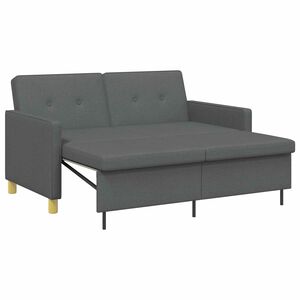 vidaXL Canap&eacute;-lit escamotable Gris fonc&eacute; Tissu