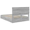 vidaXL Lit de Rangement Gris Sonoma 150 x 200 cm Bois d'ingénierie