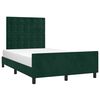 vidaXL Cadre de lit sans matelas vert fonc&eacute; 120x190 cm velours