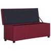 vidaXL Banc avec compartiment de rangement 116 cm Bordeaux Polyester