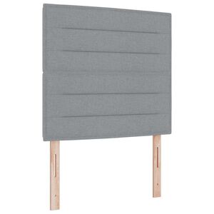 vidaXL Lit &agrave; ressort LED avec t&ecirc;te de lit Gris clair 80 x 200 cm tissu